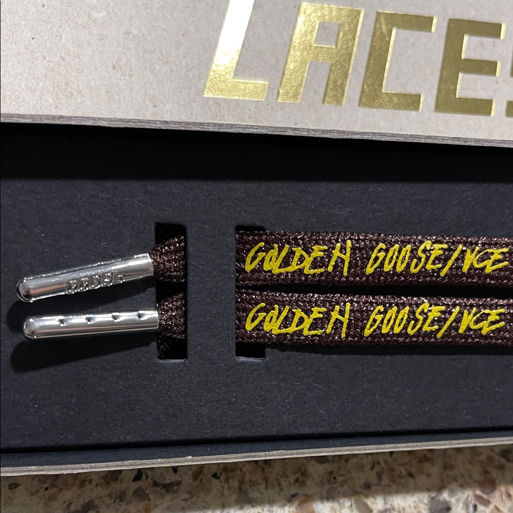 Golden Goose Glittery Bronze/yellow Laces - Picture 3 of 4